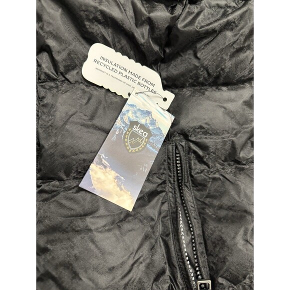 SKEA Limited Womens Re-Anna Parka Black Python Puffer Hood Lined Size 6 NWT $498 - Picture 7 of 16